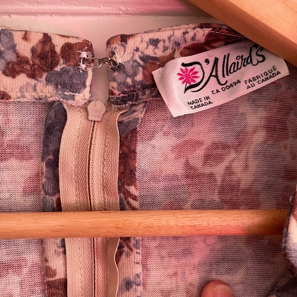 70s Vintage Floral D’Allaird’s dress S/M - Picture 4 of 10